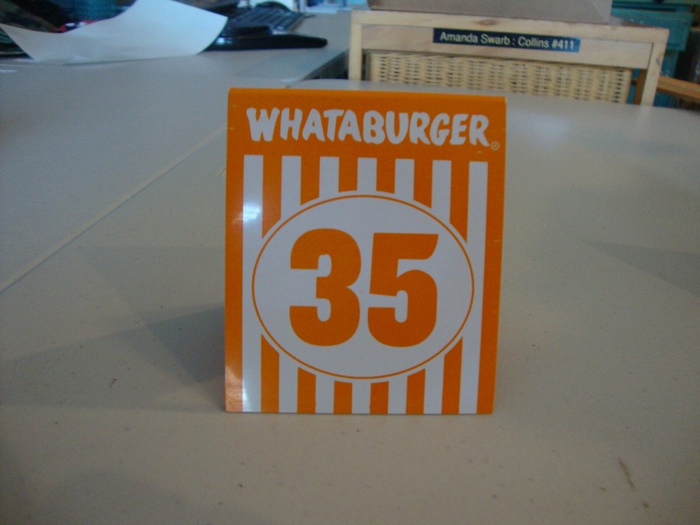 Whataburger Restaurant Tent Table Number #35