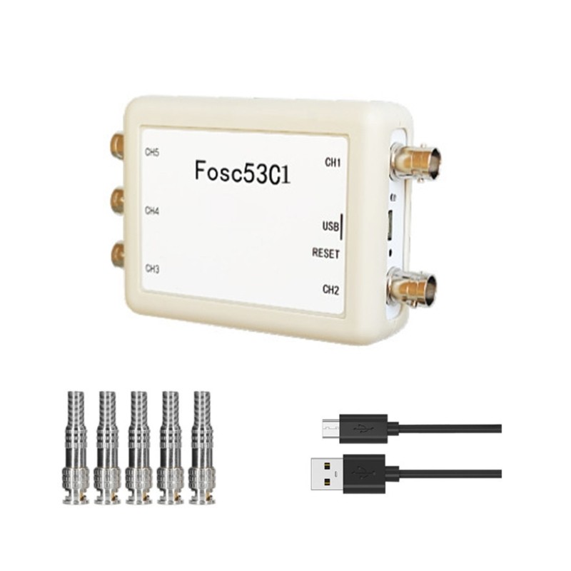 5 Input Channel Oscilloscope USB Power For Data Recording