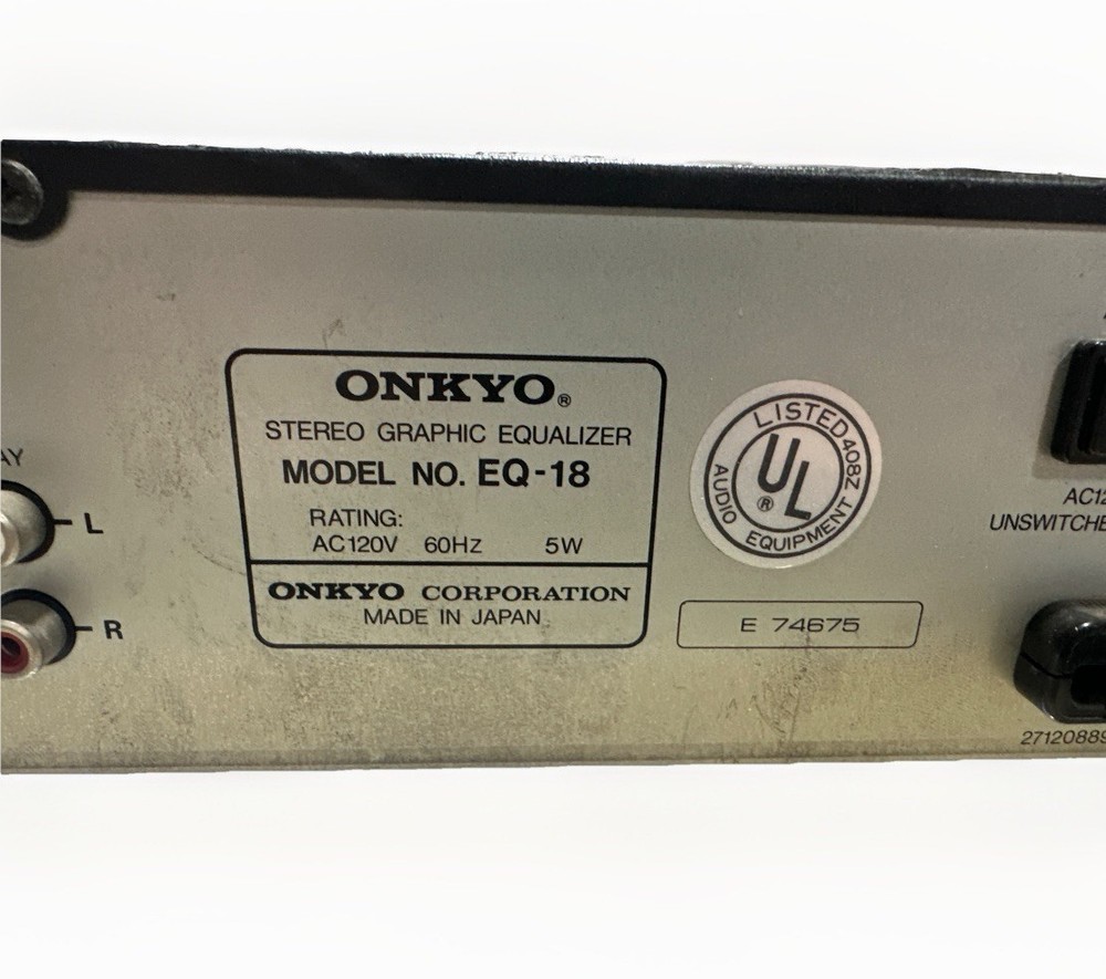 Onkyo Stereo Graphic Equalizer EQ-18