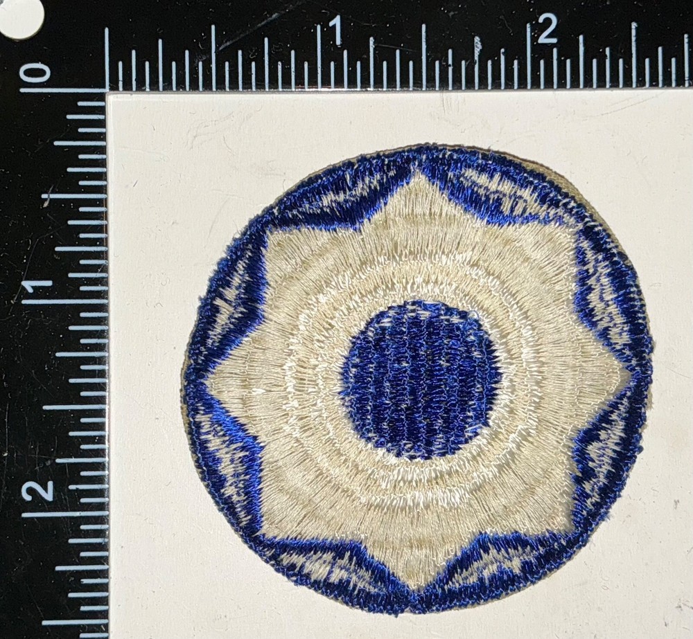 WWII US Army 8th Service Command SMALLER ROUND WEAVE VARIATION Patch