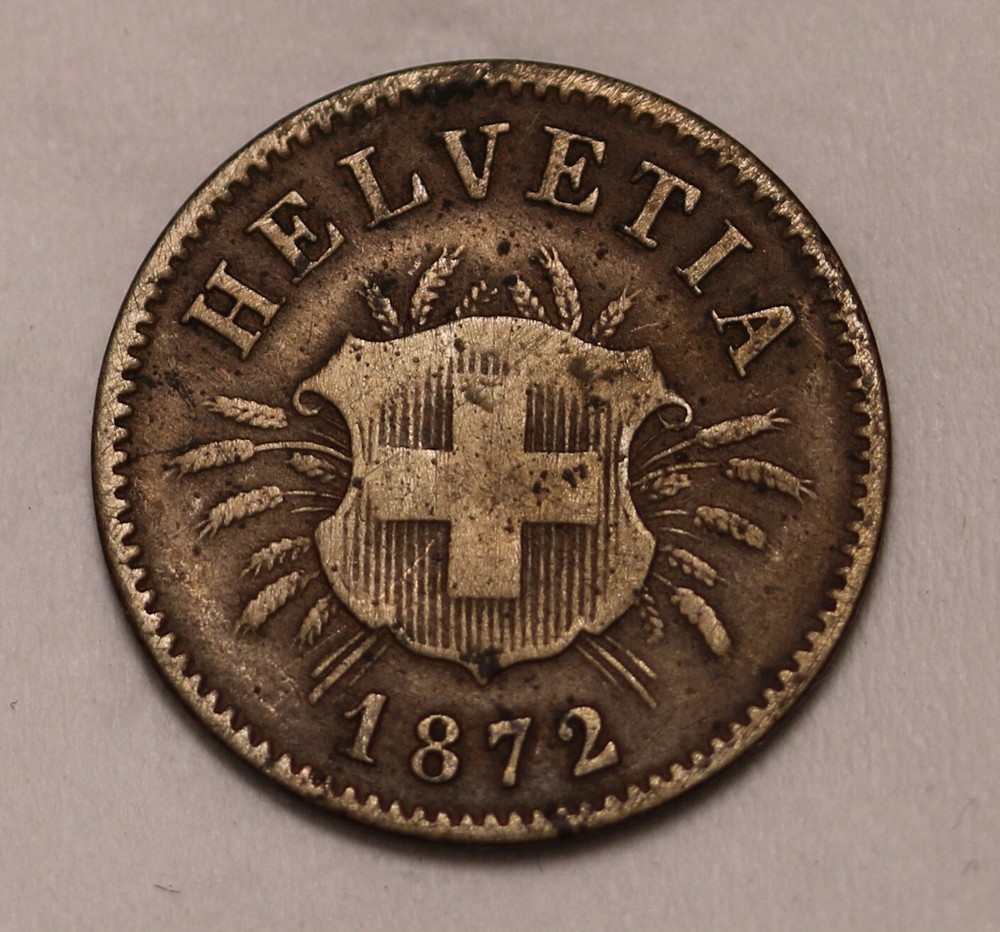 Switzerland 5 Rappen 1872 KM# 5