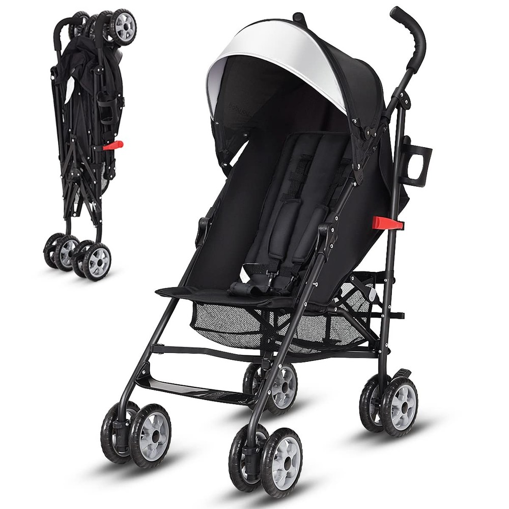 Lightweight Stroller, Compact Travel Stroller, Infant Stroller w/Adjustable B...