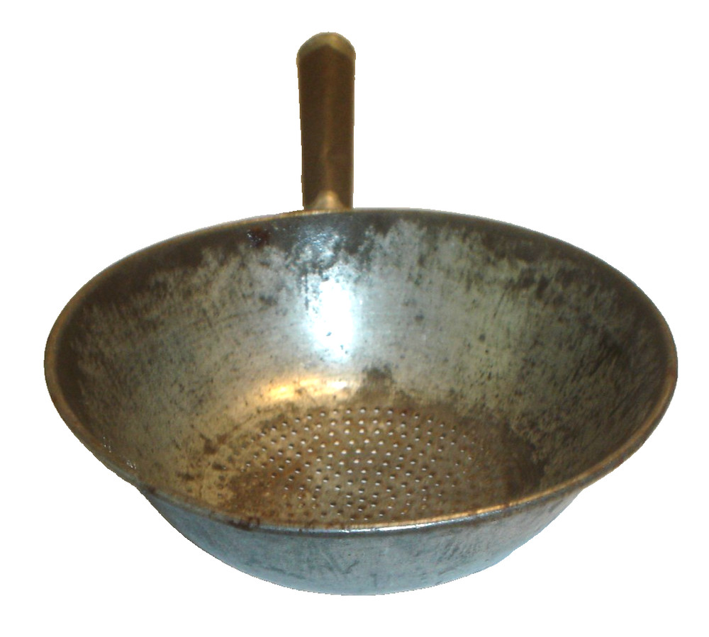Antique Primitve Tin / Metal Strainer
