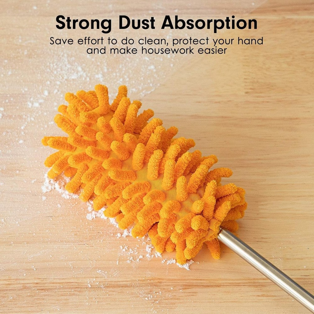 Microfiber Duster for Cleaning,Tukuos Hand Washable Dusters with 2pcs Replaceabl