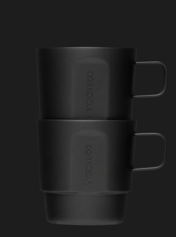 Corkcickle Cafe stackers 6 oz 4 units ceramic slate