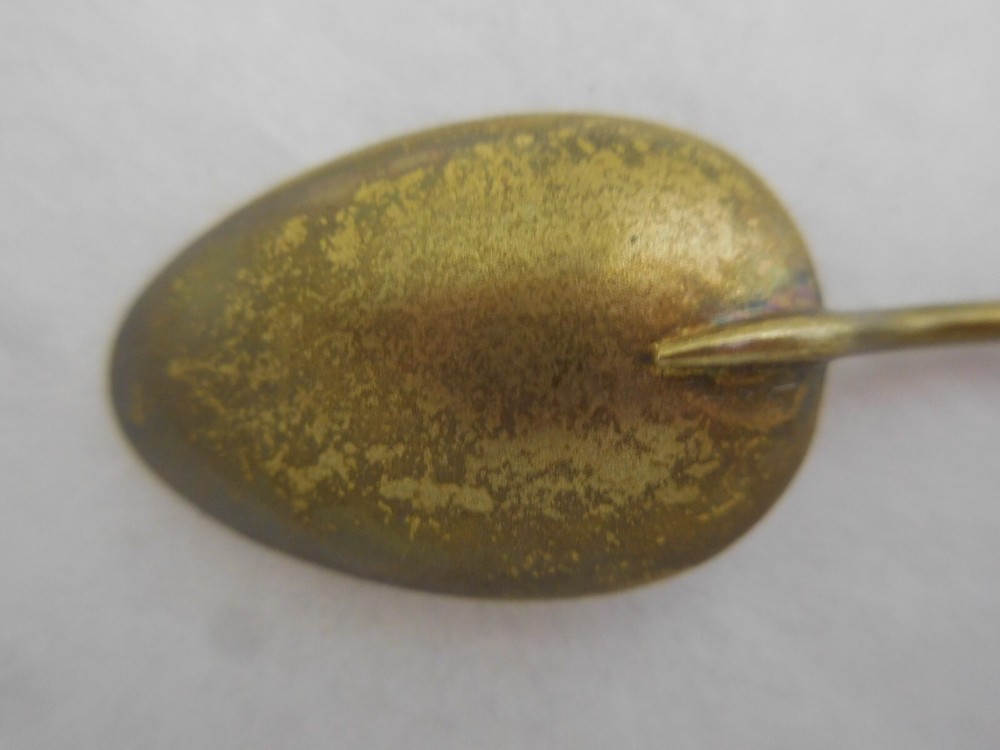 CURLING FEATHERS GILT STERLING SILVER DEMITASSE SPOON