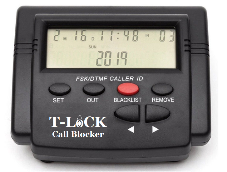 T-Lock Call Blocker + 1-year Virtual BLACKLIST Subscription