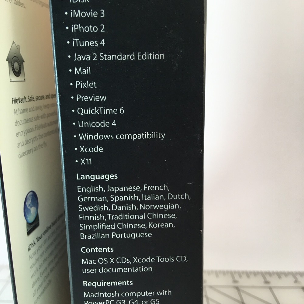 Vtg Apple Macintosh OS X 10.3 Panther Computer Software Mac COMPLETE BOX SET