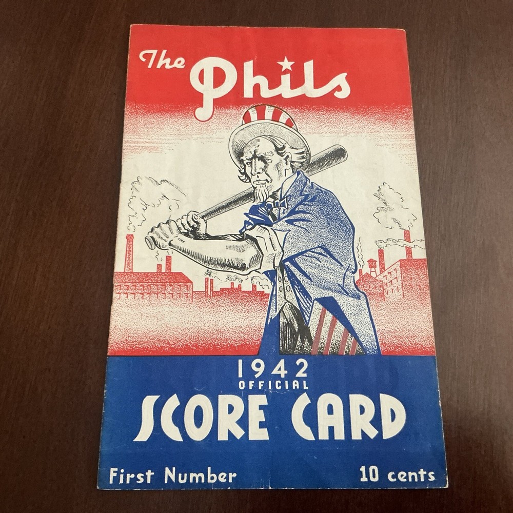Phillies Vs. Brooklyn Dodgers 1942 Official Program Unscored