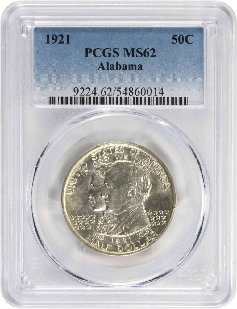 Alabama Commemorative Silver Half Dollar 1921 MS62 PCGS