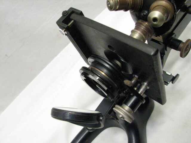 Vintage Bausch &Lomb Optical Microscope/Case Oil 97X Objective Compound Stage B