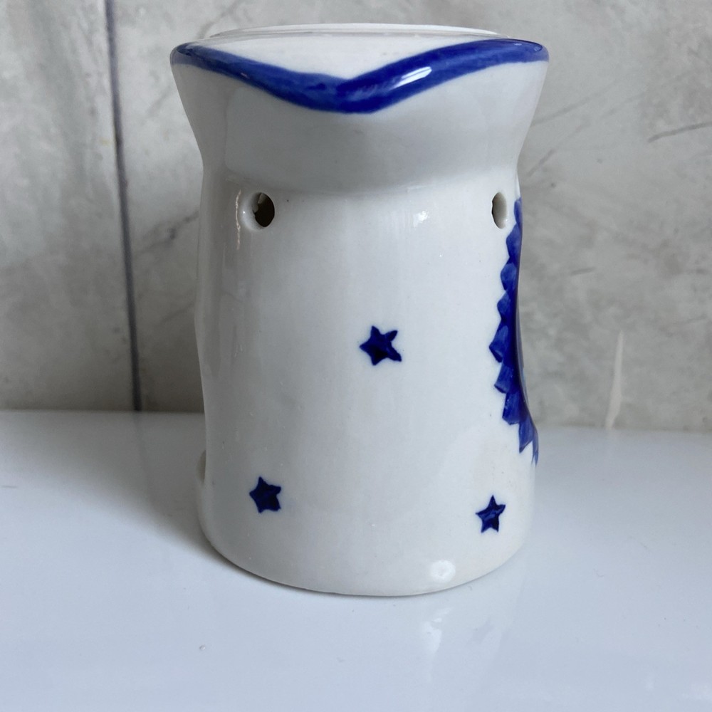 Celestial Ceramic Oil Burner Moon and Starts Tea Light Mystical Boho
