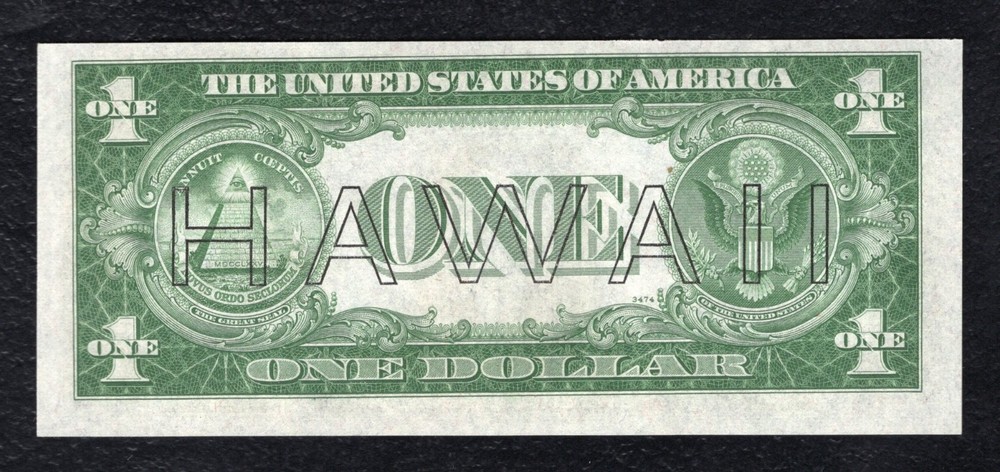 FR. 2300 1935-A $1 ONE DOLLAR “HAWAII” SILVER CERTIFICATE NOTE UNCIRCULATED