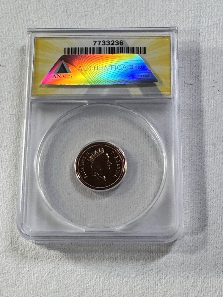 1990 Canada 1 Cent Proof Like Graded MS 69 RD by ANACS