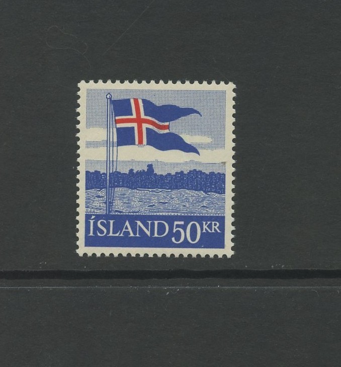 ICELAND 314 1958 FLAG, MNH, (ICE4849K)