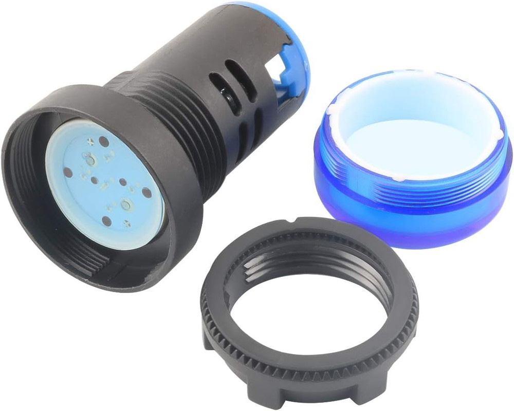 10Pcs 22mm Indicator Light 24V AC/DC Panel Mount for HVAC Control Projects