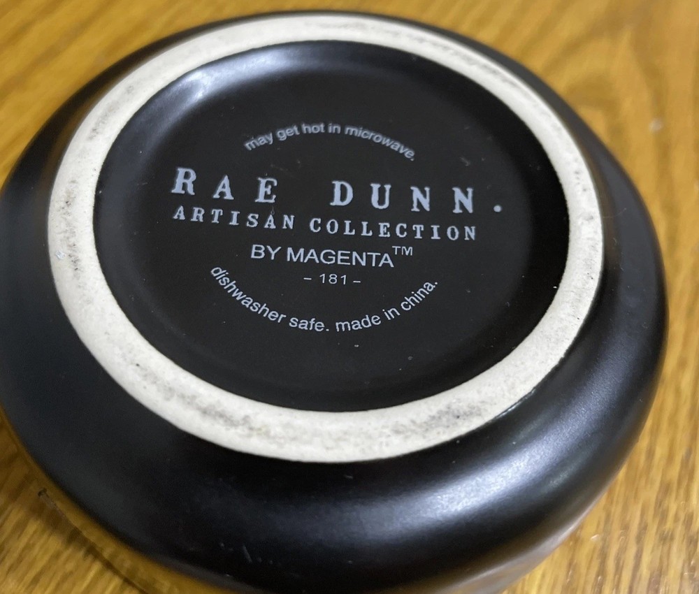 Rae Dunn by Magenta SALT & PEPPER Stackable Black Ceramic Cellars RARE