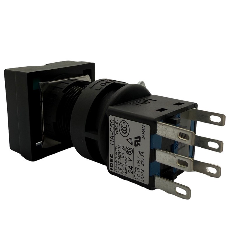 HA-C10 Square Lighted Button Switch 16MM 24V 1A1B