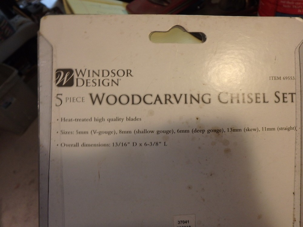 1G- NOS Windsor Design 5 piece woodcarving chisel set