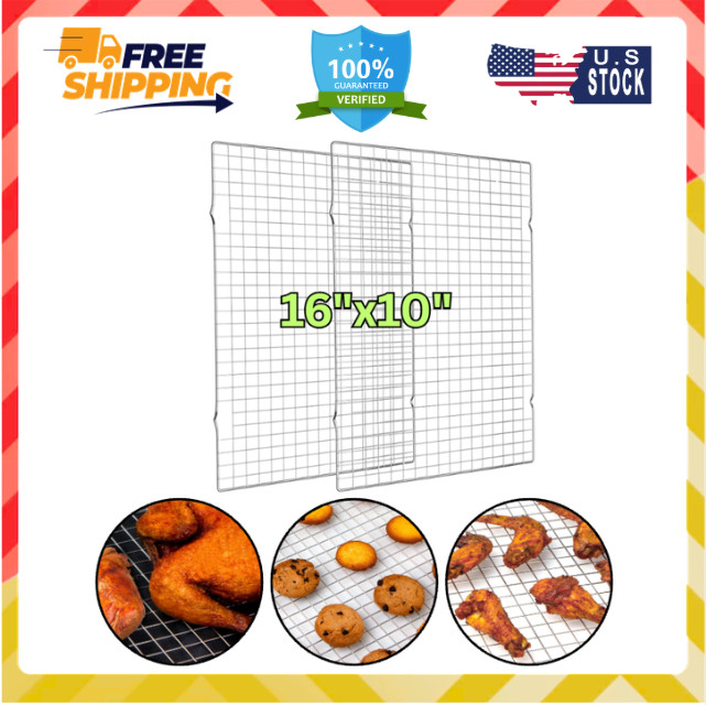 Cooling Rack for Baking 2 Pack 16X10 Inches Baking Rack Thick Wire Cookie Rack