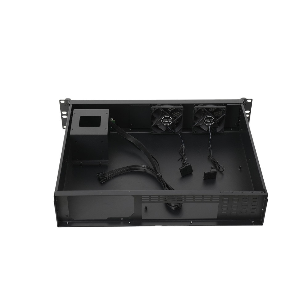 Server Case 2U Server Chassis with 3X3.5 HDDRack Mount PC Case for Network