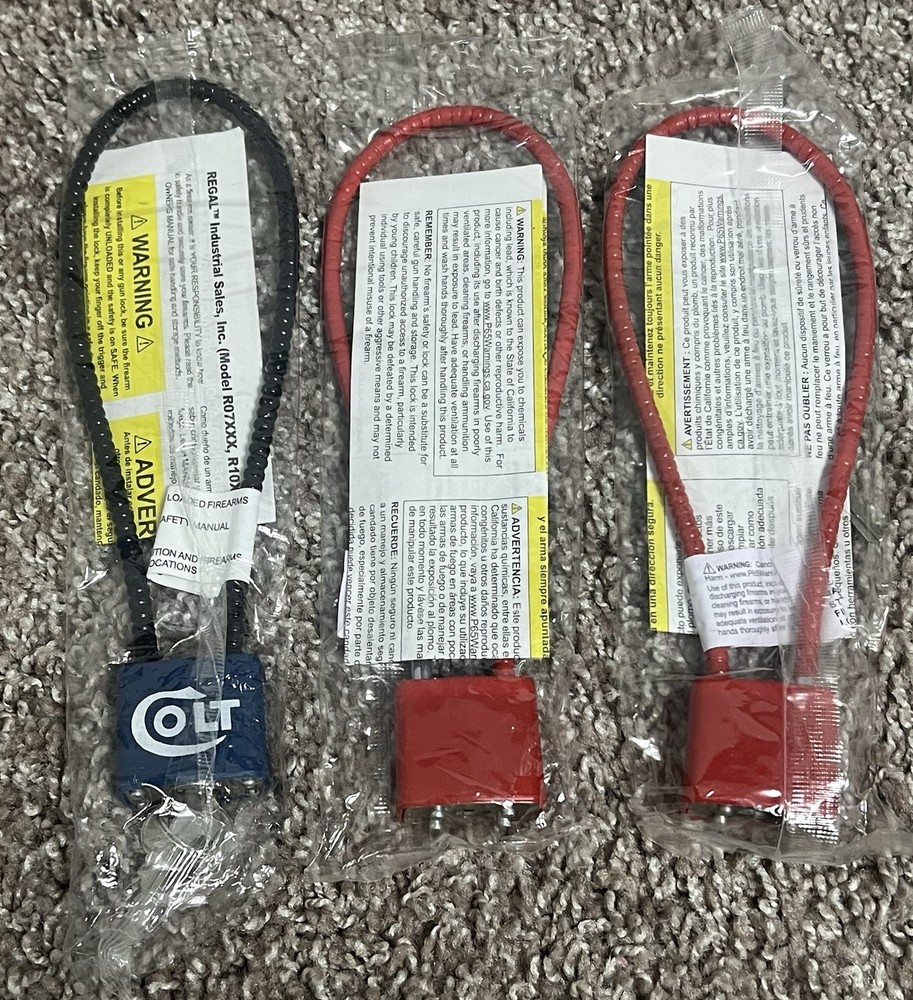 Assorted Gun Locks - Colt, Hand Gun Cable Locks