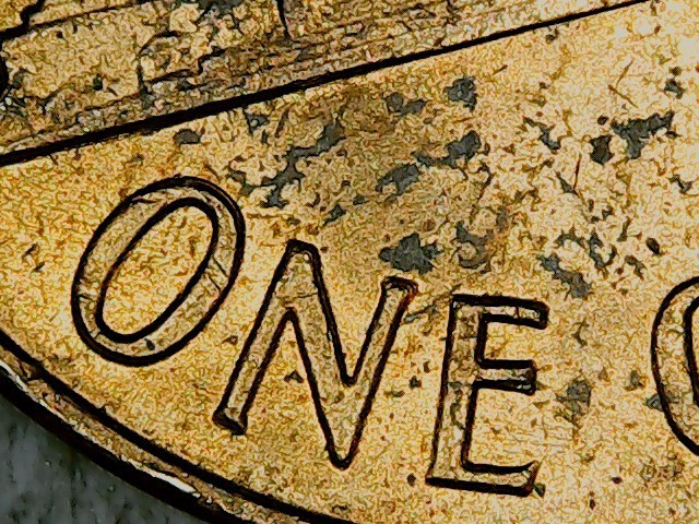 1964 Lincoln Cent . Double Reverse.