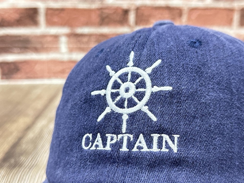 Captain First Mate Crew Hats Captain (Washed Navy Blue)