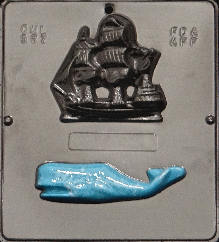 Sea Ship & Whale Chocolate Candy Mold  587 NEW