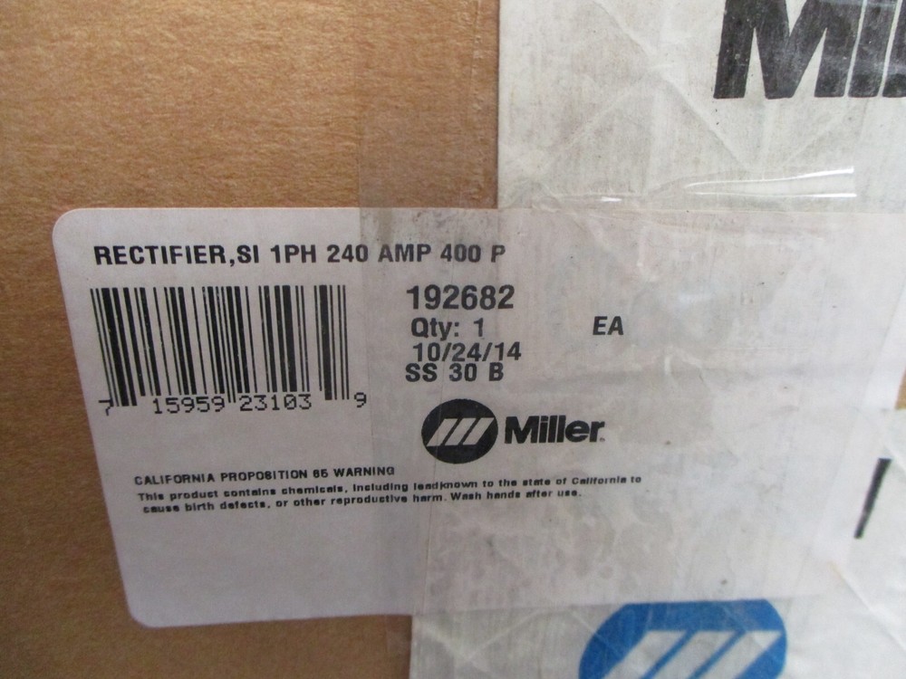 Miller 192682 Rectifier SI 1PH 240 AMP 400 P