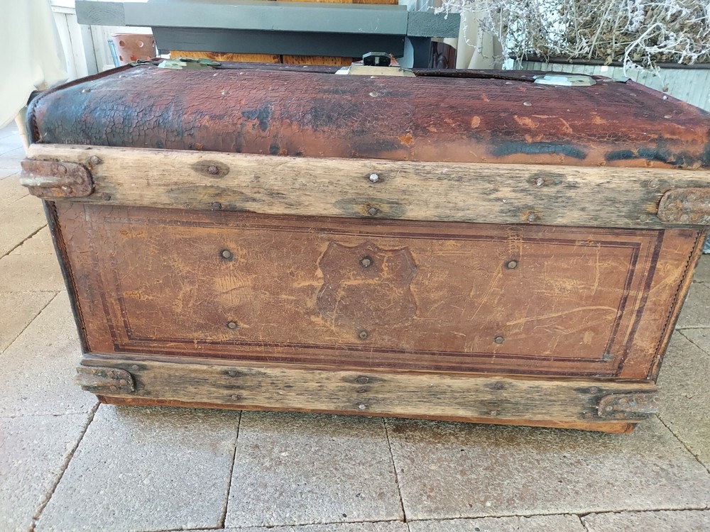 George Burroughs & Sons Antique Leather Trunk