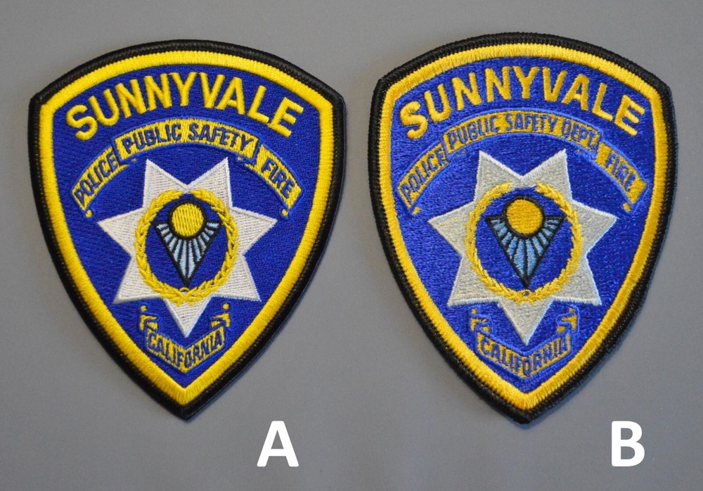 Sunnyvale California Public Safety 2016 Short Lived Version A Patch ++ Mint CA