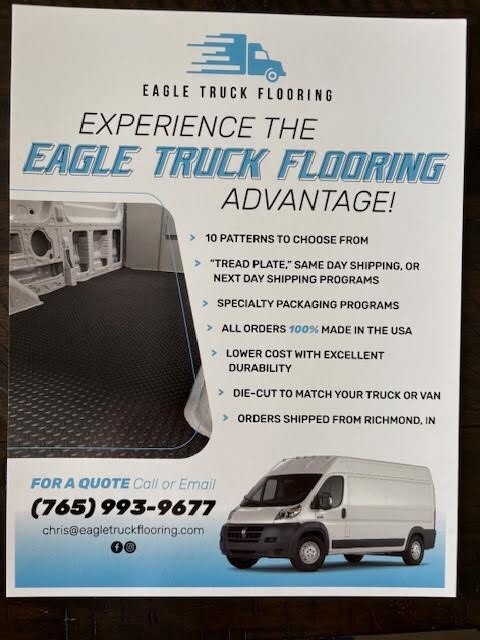 Diamond Pattern Rubber Cargo Mat for the Ram Promaster 136" WB