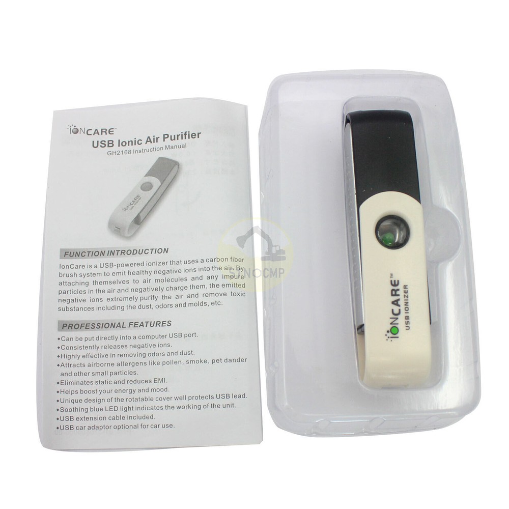 Protatable Healthy USB Ionizer Ionic Air Purifier Fresh for PC Laptop New 1piece