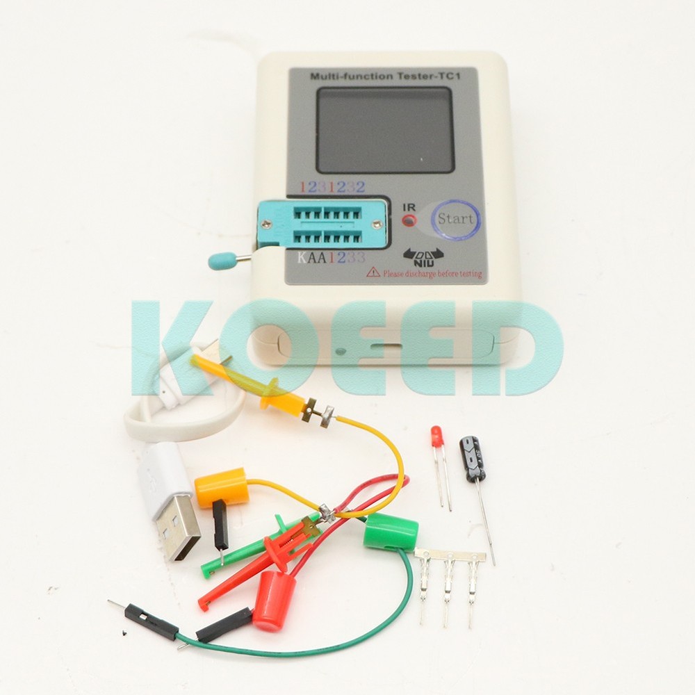 Multifunction Transistor Tester Diodes Full Color Graphics Display LCR - TC1