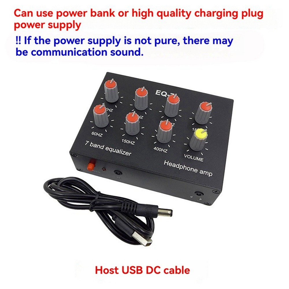 DC5-12V 7 Band Sound Equalizer High Medium Adjustment Digital Equalizer7473
