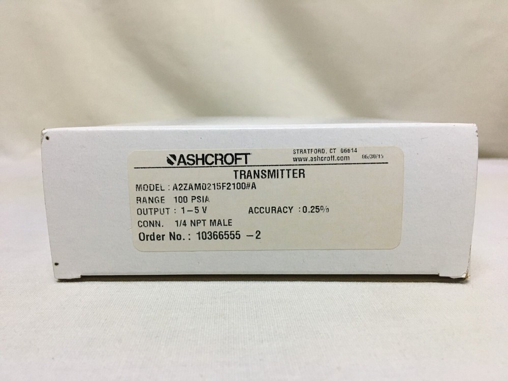 New! Ashcroft A2ZAM0215F2100#A Transmitter (#20183)