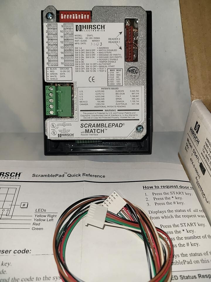 1x Hirsch DS47L ScramblePad as used