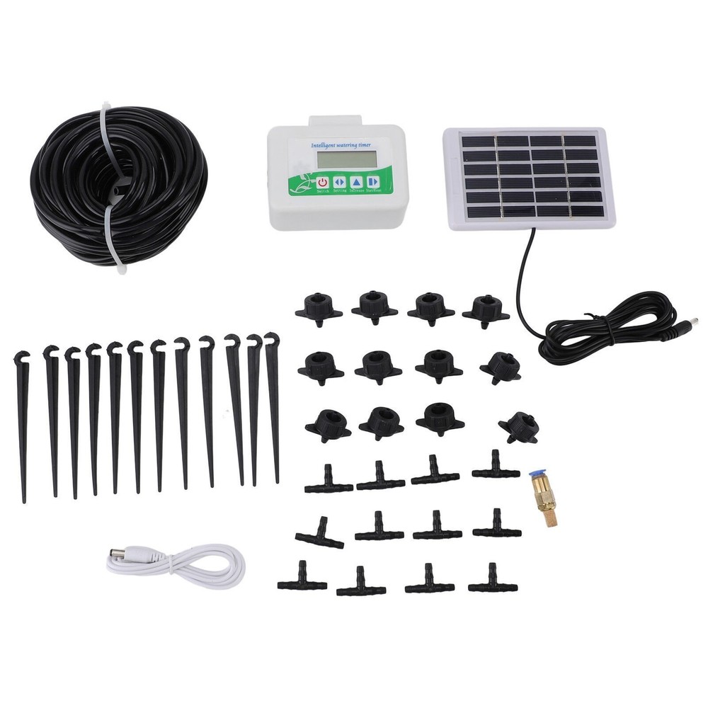 Intelligent Watering Timer Programmable Energy Saving with Solar Panel Automatic