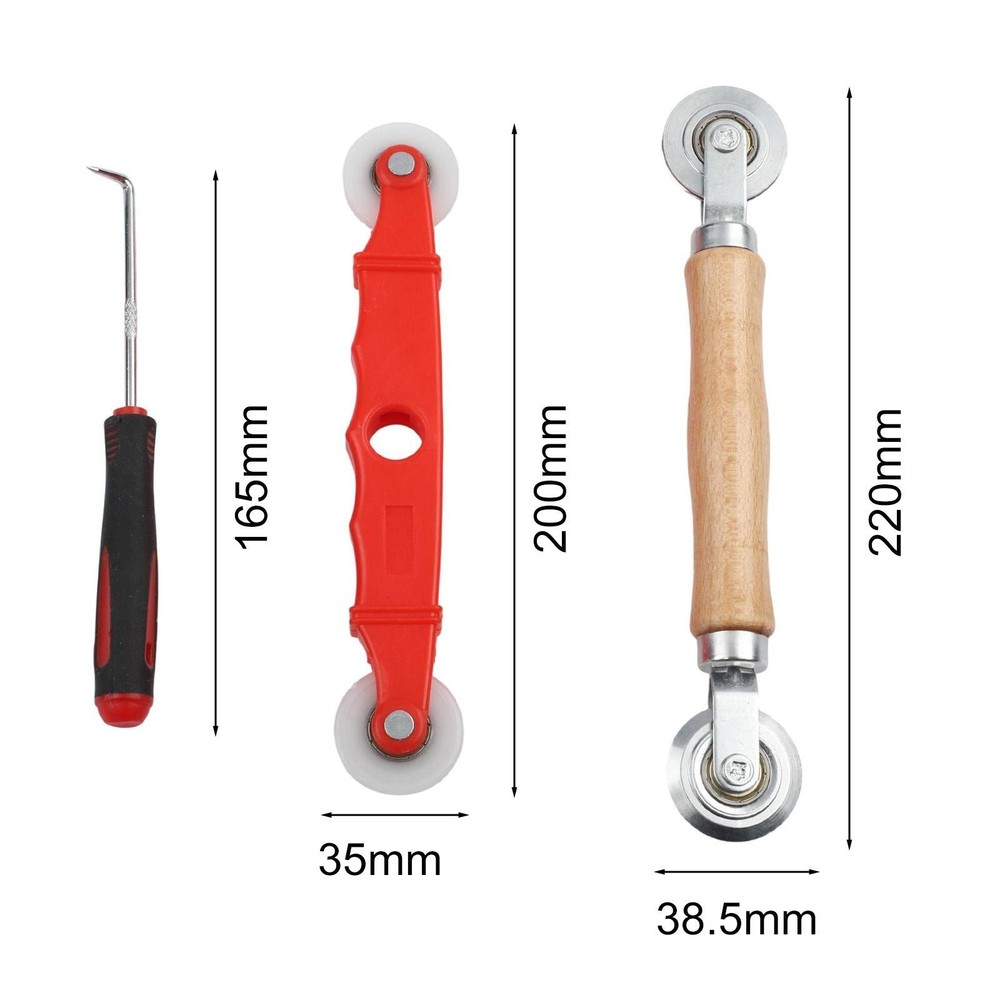 Window Screen Installation Kit 3pcs Multi Use Roller Tool for Mesh Replacement