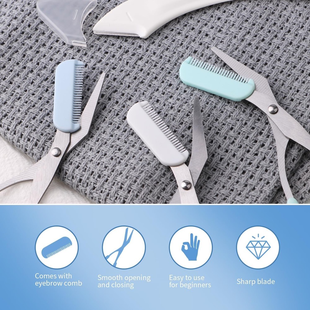 Eyebrow Scissors with Eyebrow , Profal Eyebrow Trimmer Scissors