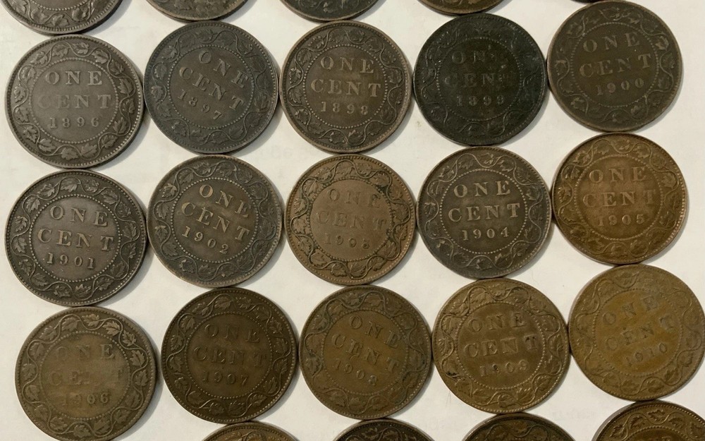 1858-1920 Canada Large Cent Collection, 40 Coins