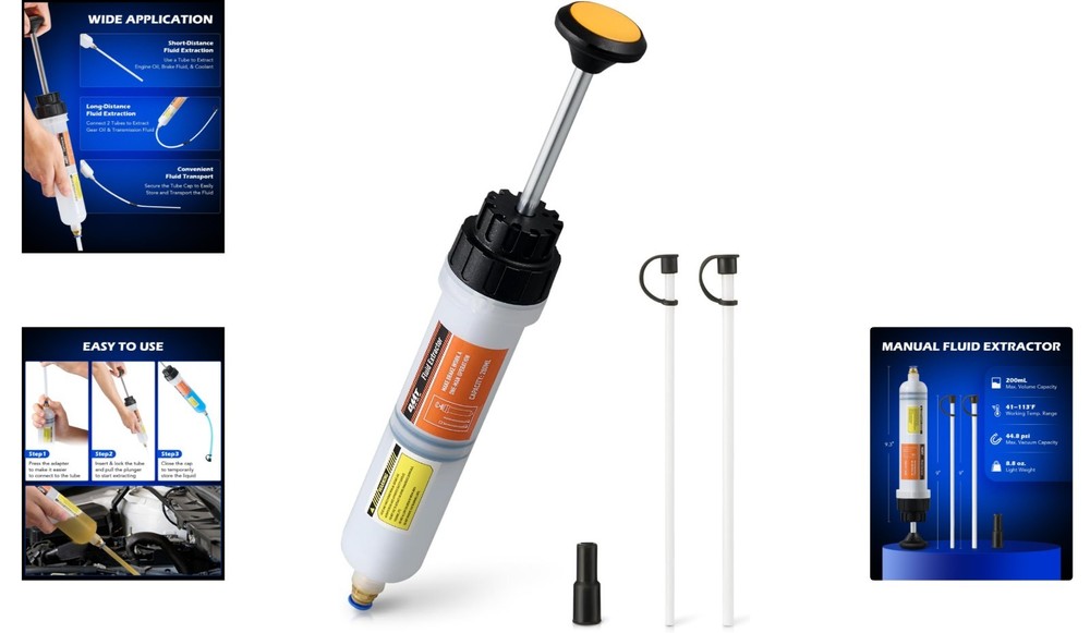 High-Quality 200mL Fluid Extractor with Hose Extensions for Maximum Performance