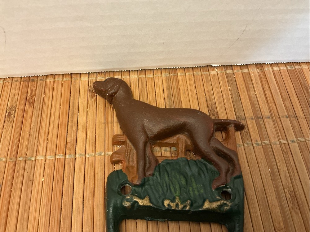 Pointer Cast Iron Wall Hook with mounting hardware Vintage Look For Dog Leash