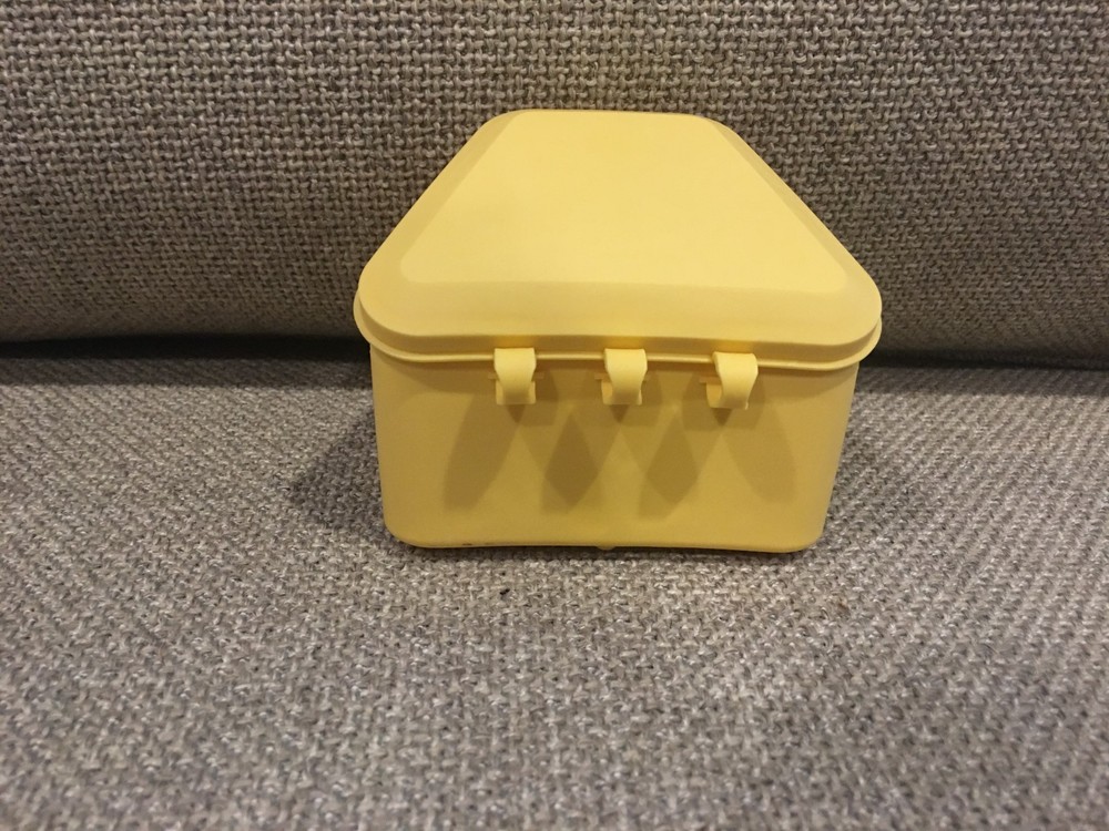 Denture Bath Yellow Box Mouth Guard Dental Storage Container