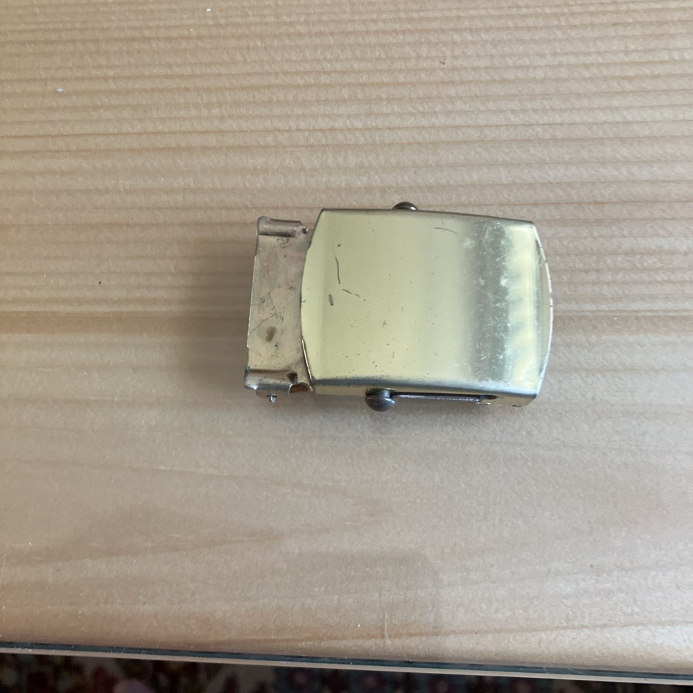 Web Belt Buckle Military Brass