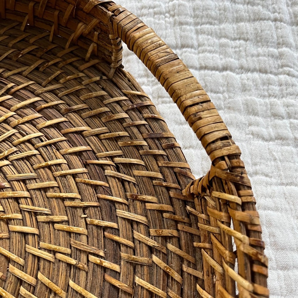 Natural Rattan Round Tray