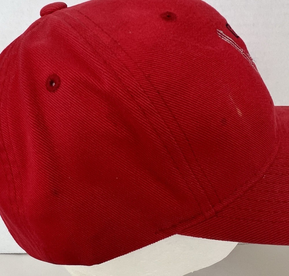 Hole In One Golf Hat Strap Back Red Embroidered Logo