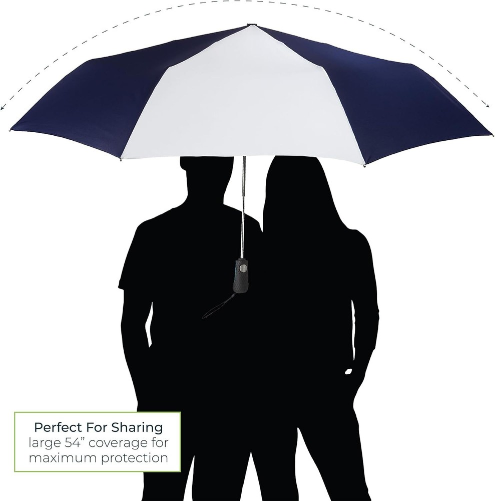 Auto Open/Close Windproof Compact Large Golf Umbrella W/ UV & Water Repellant