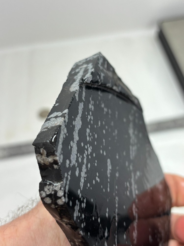 Large Snowflake Obsidian Slab Lapidary Cabbing Knapping Combo ship avail